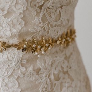Gold bridal belt or headband for wedding!